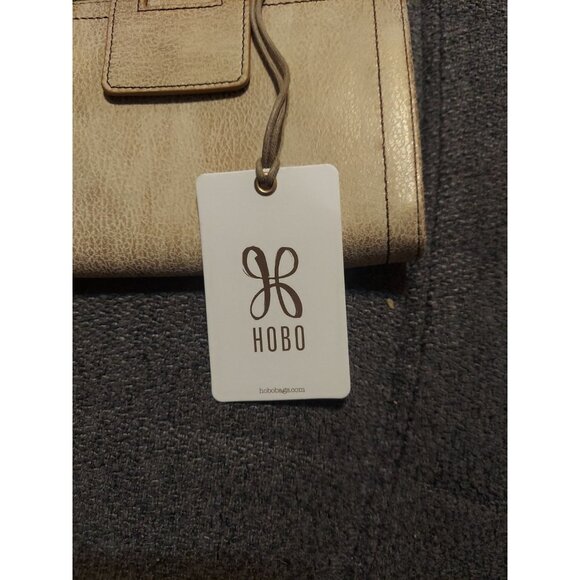 NWT $168 Hobo Wrislet Gold Leaf 100%Geniuine Leather Violet Wrislet - Picture 2 of 14